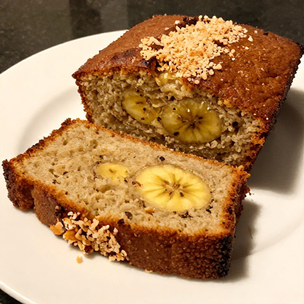 Sliced Hawaiian Banana Bread on a plate