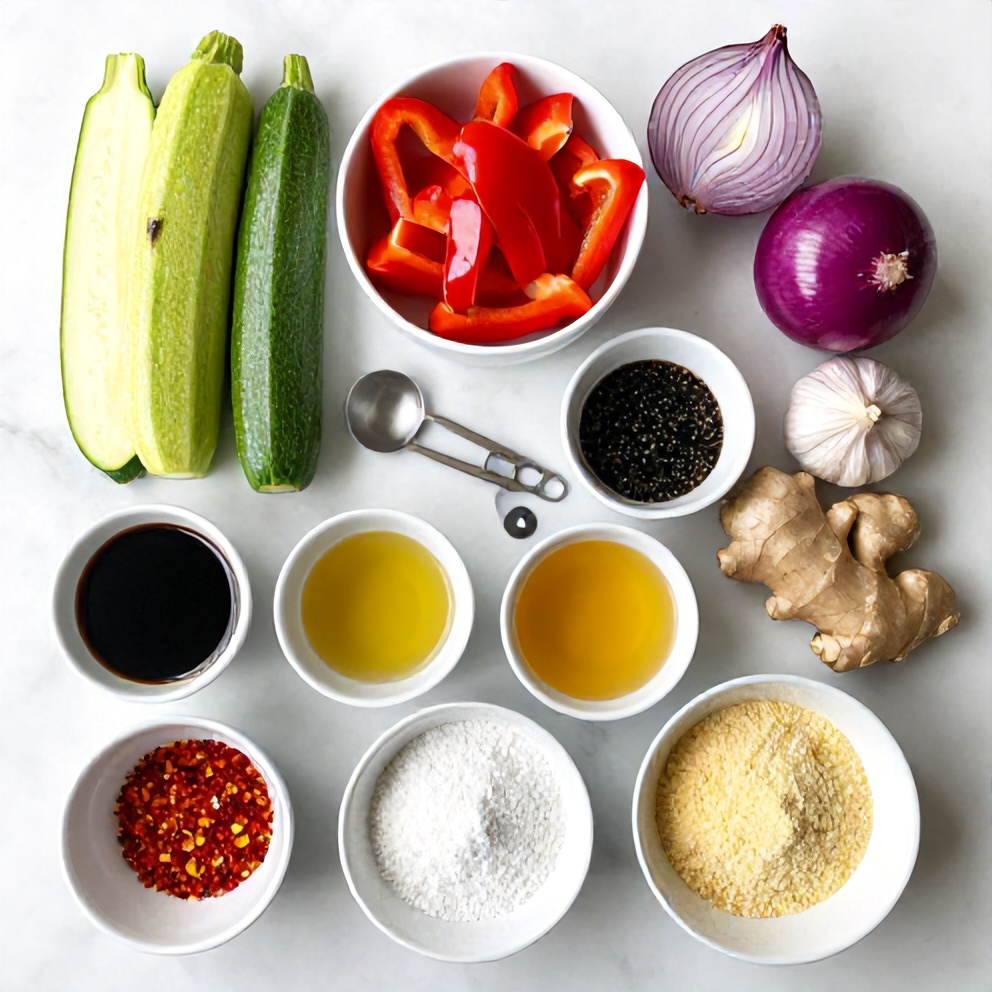 Hibachi Zucchini Stir Fry Ingredients