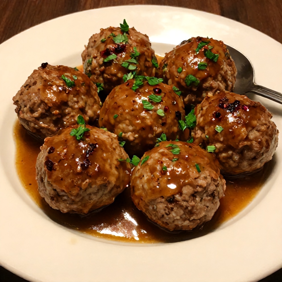 Plated Turkey Meatballs