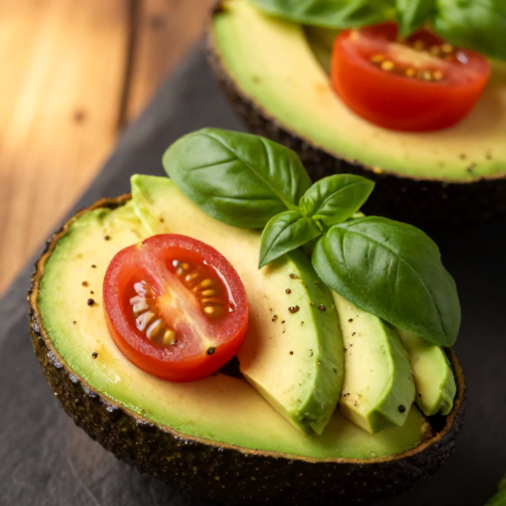 keto caprese stuffed avocado bites