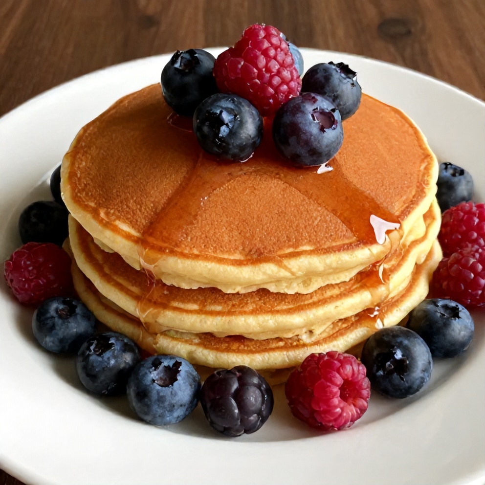 Keto Pancakes with Fresh Berries