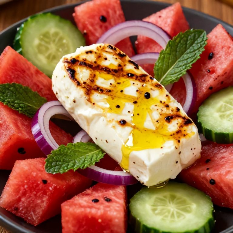 Easy Keto Grilled Halloumi Watermelon Salad