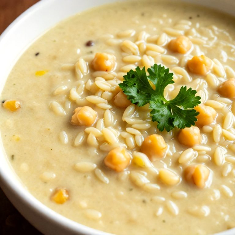 Easy Lemon Chickpea Orzo Soup