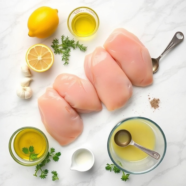 Ingredients for Easy Lemon Garlic Chicken Marinade