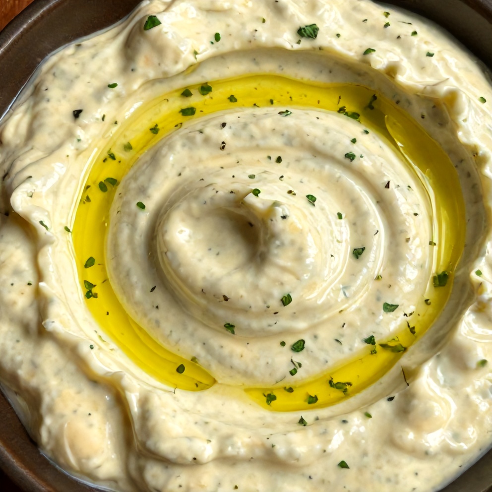 easy lemon herb white bean dip