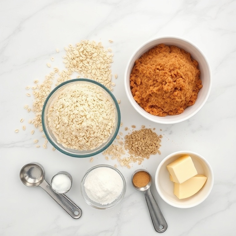 Ingredients for Easy Mango Oatmeal Crumble Bars
