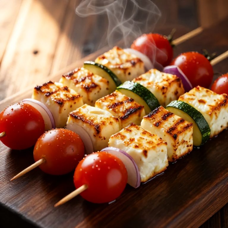 Mediterranean Halloumi Skewers
