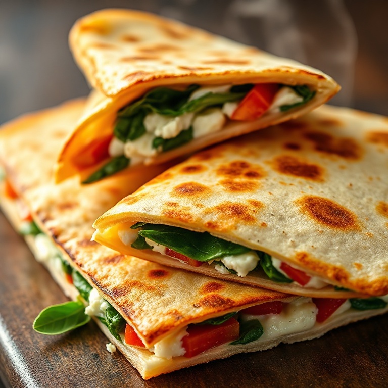 easy Mediterranean quesadillas