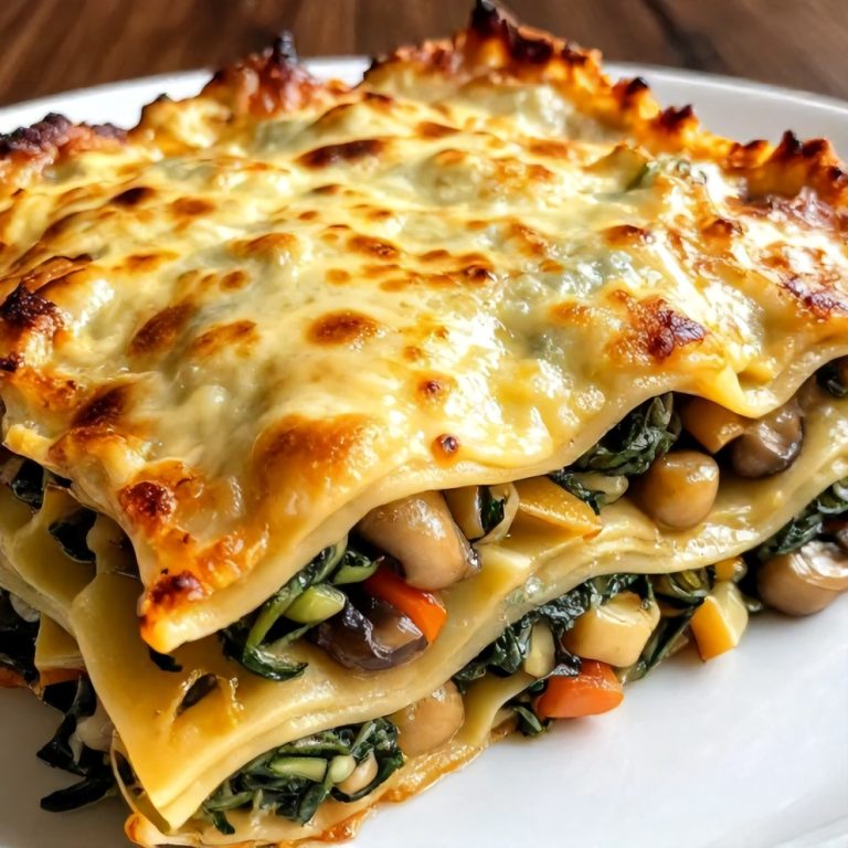 Easy Mushroom Spinach Lasagna