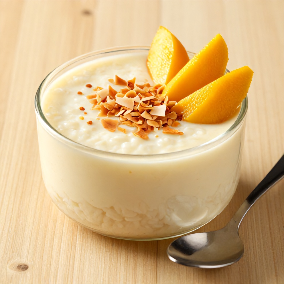 Finished No-Bake Mango Coconut Rice Pudding