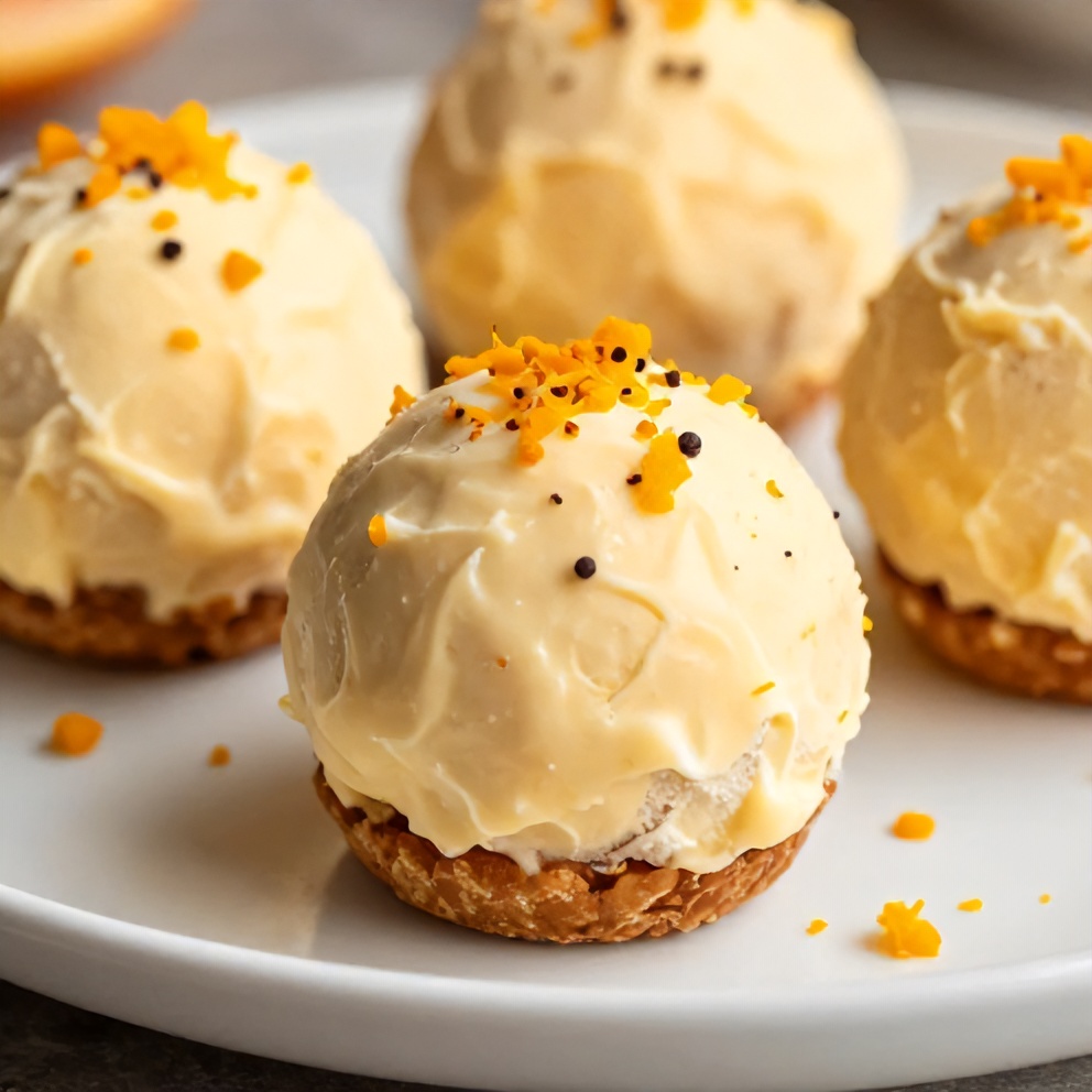 No Bake Orange Creamsicle Truffles on a white plate