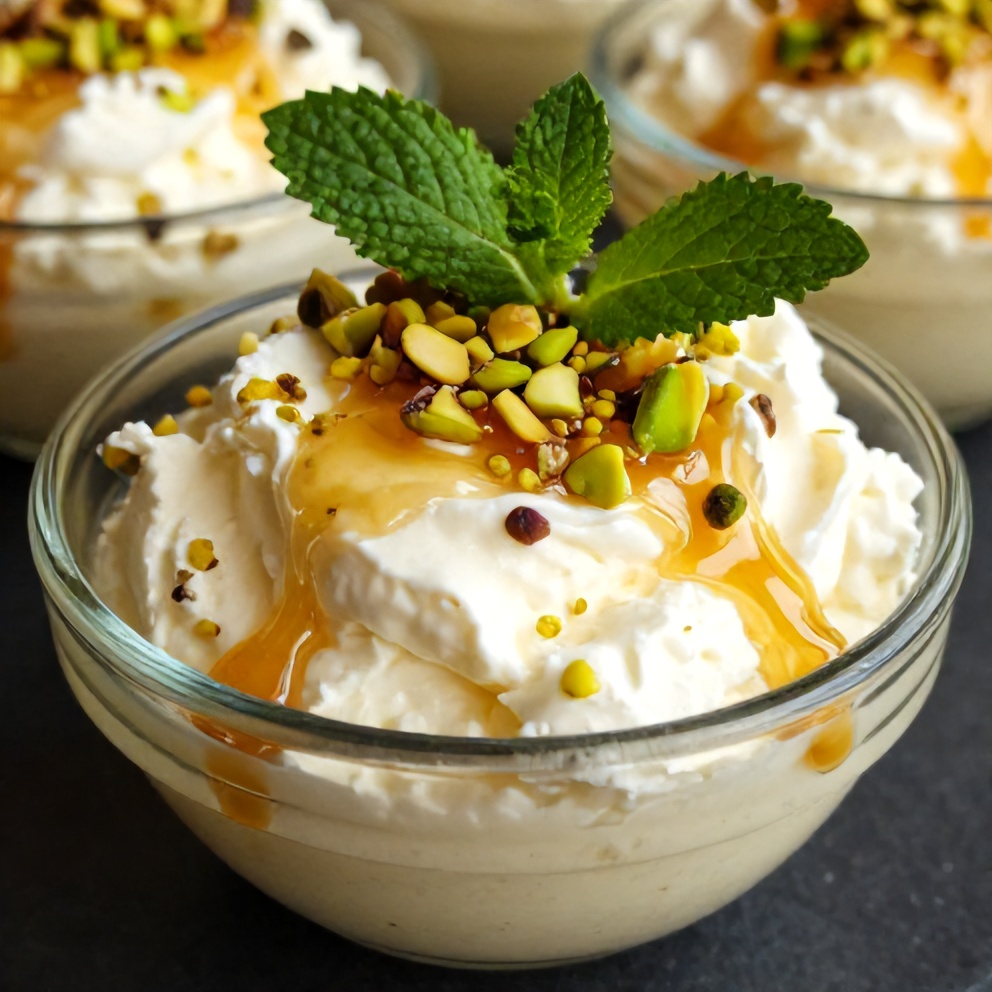 No-Bake Ricotta Cups with Honey and Pistachios