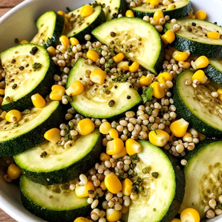 Easy Pesto Zucchini Corn Quinoa Salad