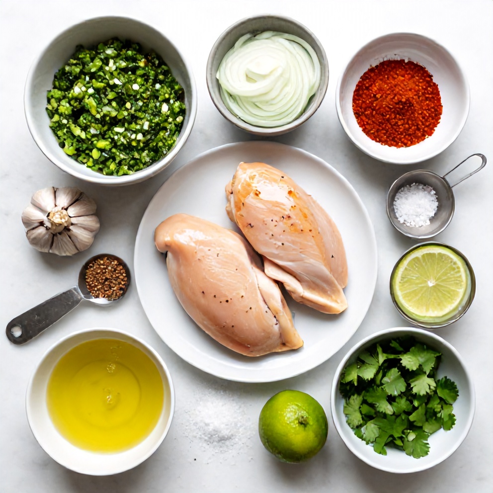 Raw ingredients for Easy Salsa Verde Chicken