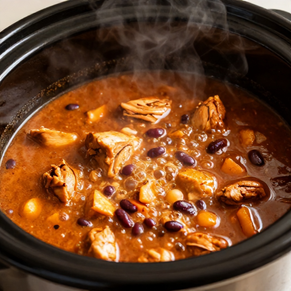 Easy Slow Cooker Buffalo Chicken Chili