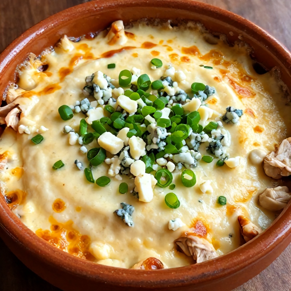 Plated Slow Cooker Buffalo Chicken Dip