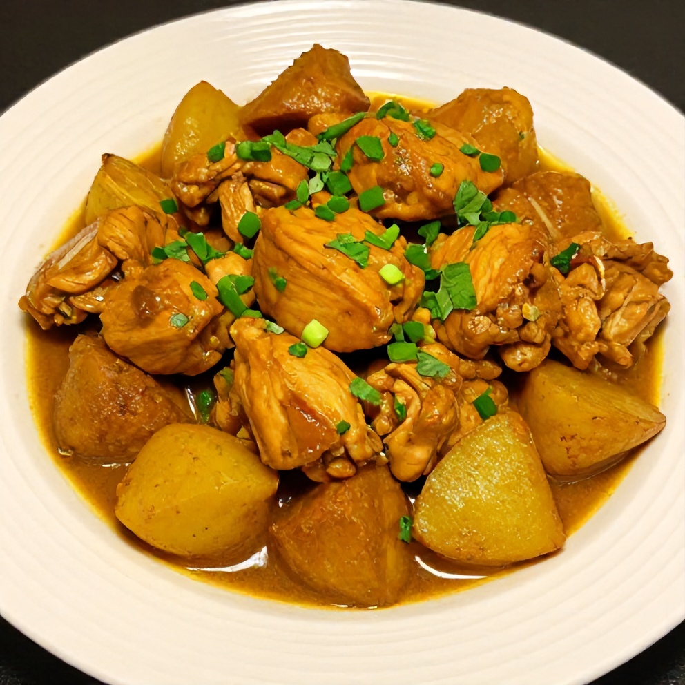 Plated Slow Cooker Chicken Curry