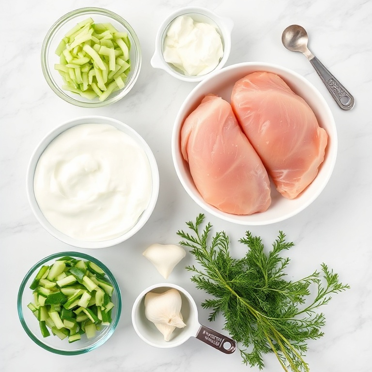 Ingredients for Easy Slow Cooker Greek Chicken