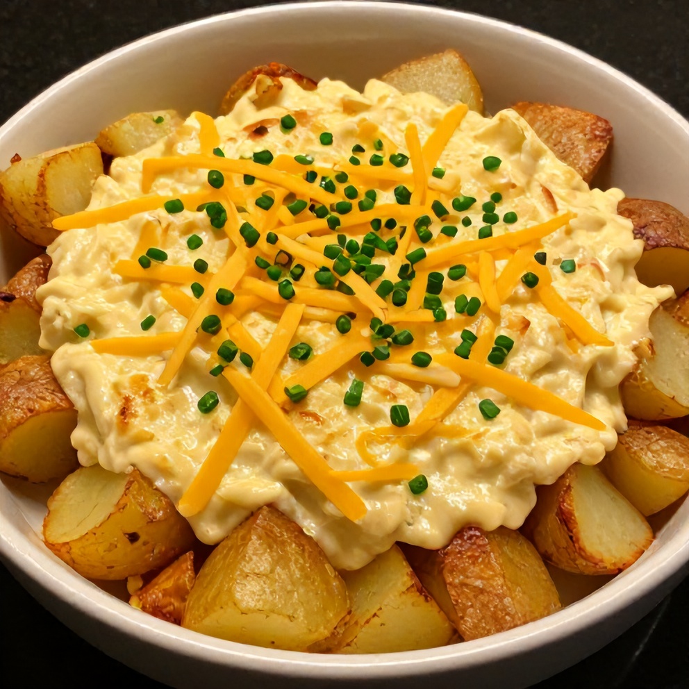 Cowboy Potato Casserole Served