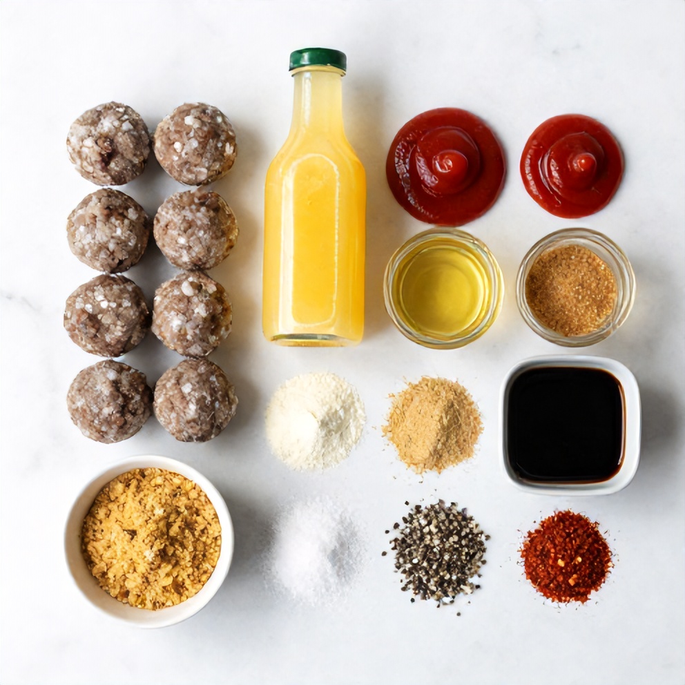 Ingredients for Sweet and Sour Meatballs