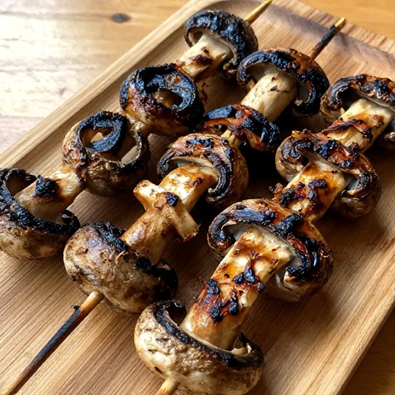 grilled mushroom skewers