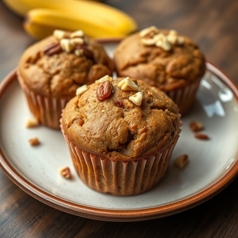 Easy Sourdough Banana Bread Muffins