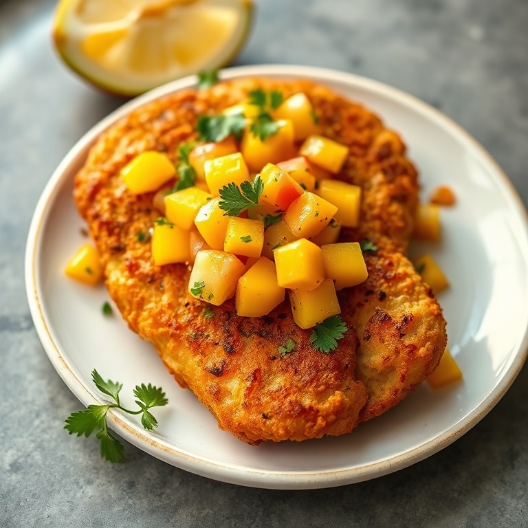 Easy Spicy Chicken with Fresh Mango Salsa