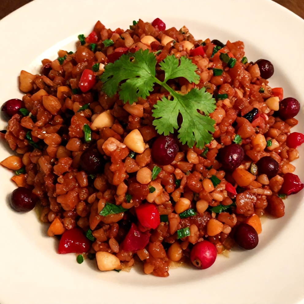 Spicy Cranberry Salsa on Tortilla Chips