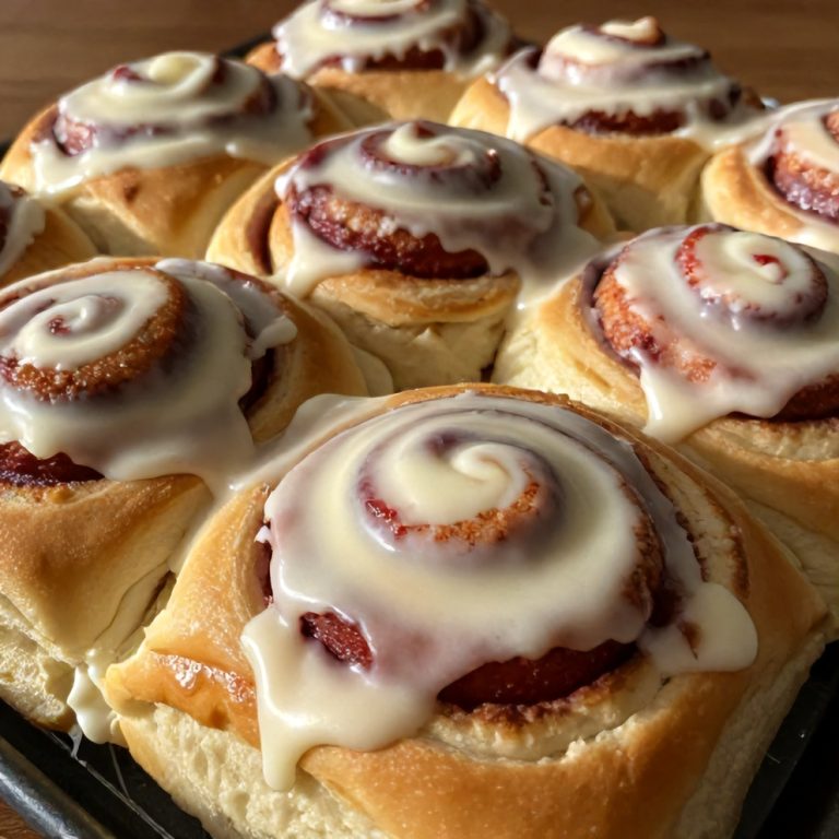 Easy Strawberry Cinnamon Rolls