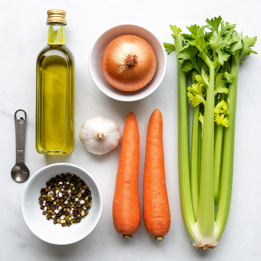 Raw Ingredients for Easy Summer Minestrone Soup