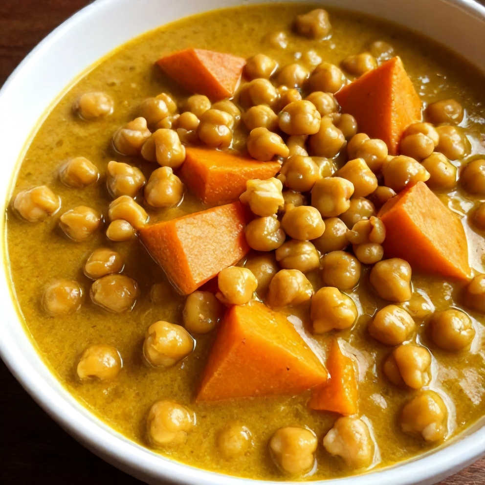 Easy Sweet Potato Chickpea Curry