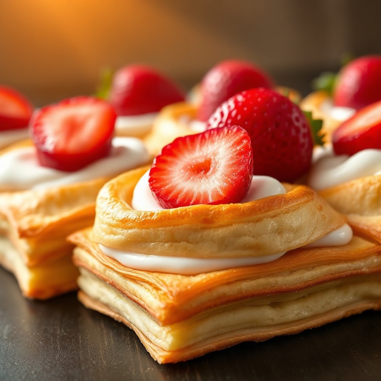 easy vegan strawberry cream cheese danish