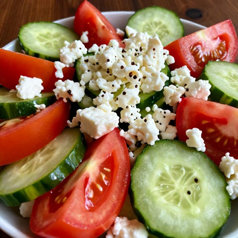 Fresh Cucumber Tomato Feta Salad