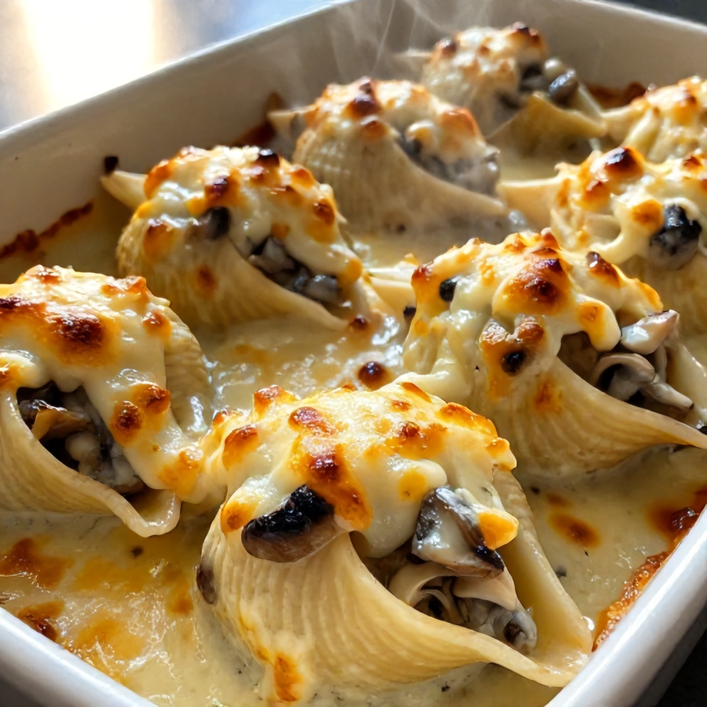 garlic mushroom stuffed shells