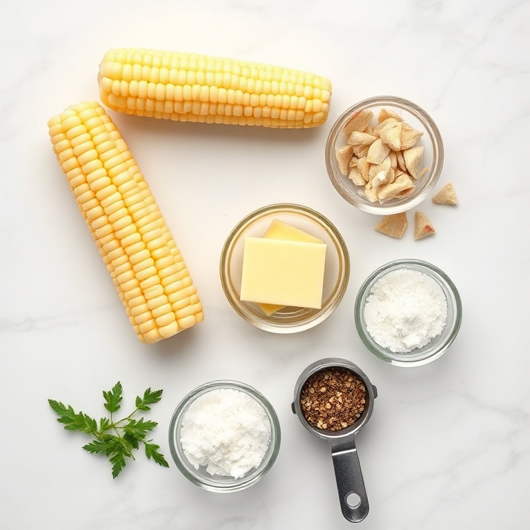 Ingredients for Garlic Parmesan Corn on the Cob