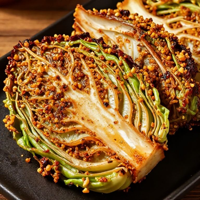 Garlic Roasted Cabbage Steaks