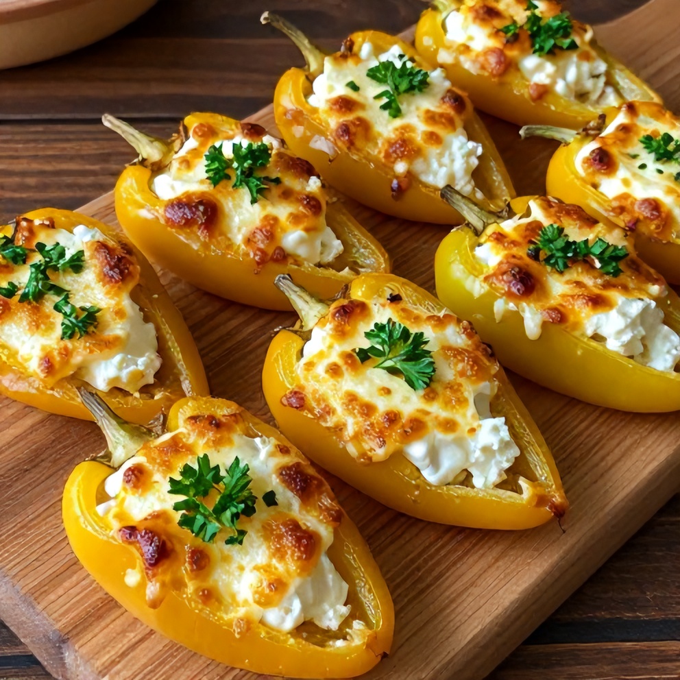 goat cheese stuffed mini peppers