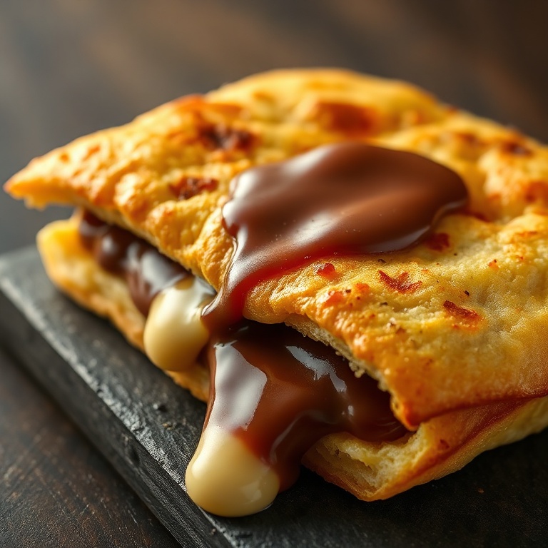 gooey chocolate cheese lava toast