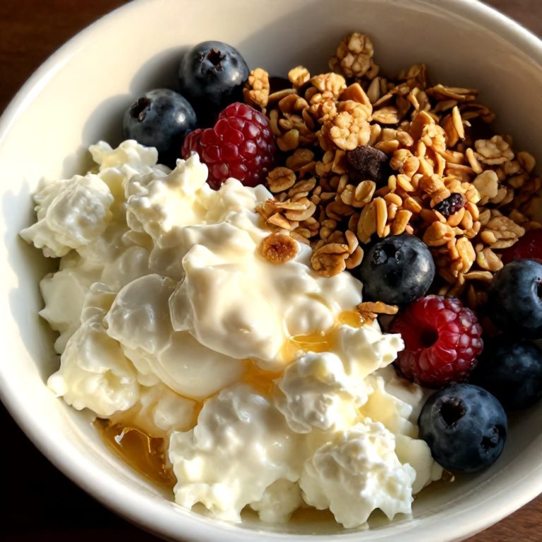 High Protein Berry Cottage Cheese Bowl