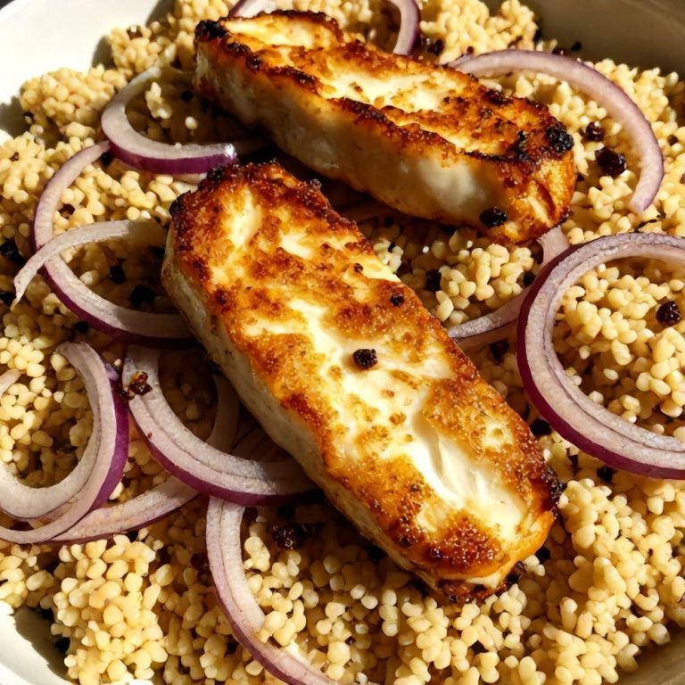 honey halloumi couscous salad