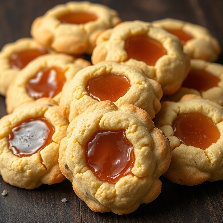 Lavender Apricot Thumbprint Cookies