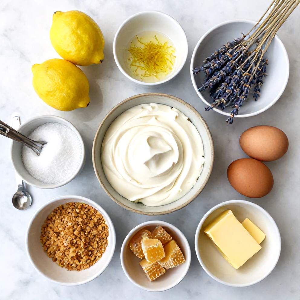 Lemon Lavender Cheesecake Ingredients