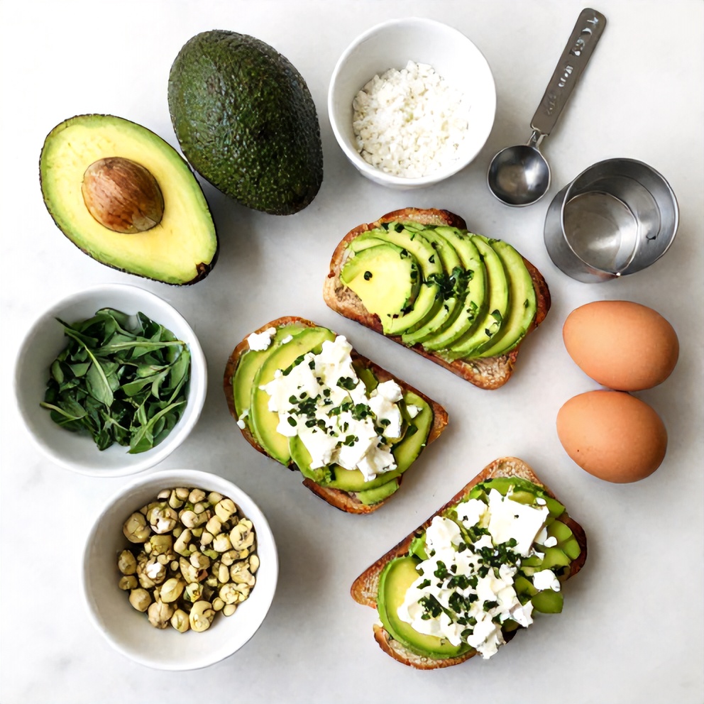 Mediterranean Avocado Toast Ingredients