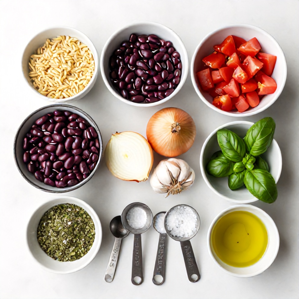 Mediterranean Orzo and Beans Ingredients