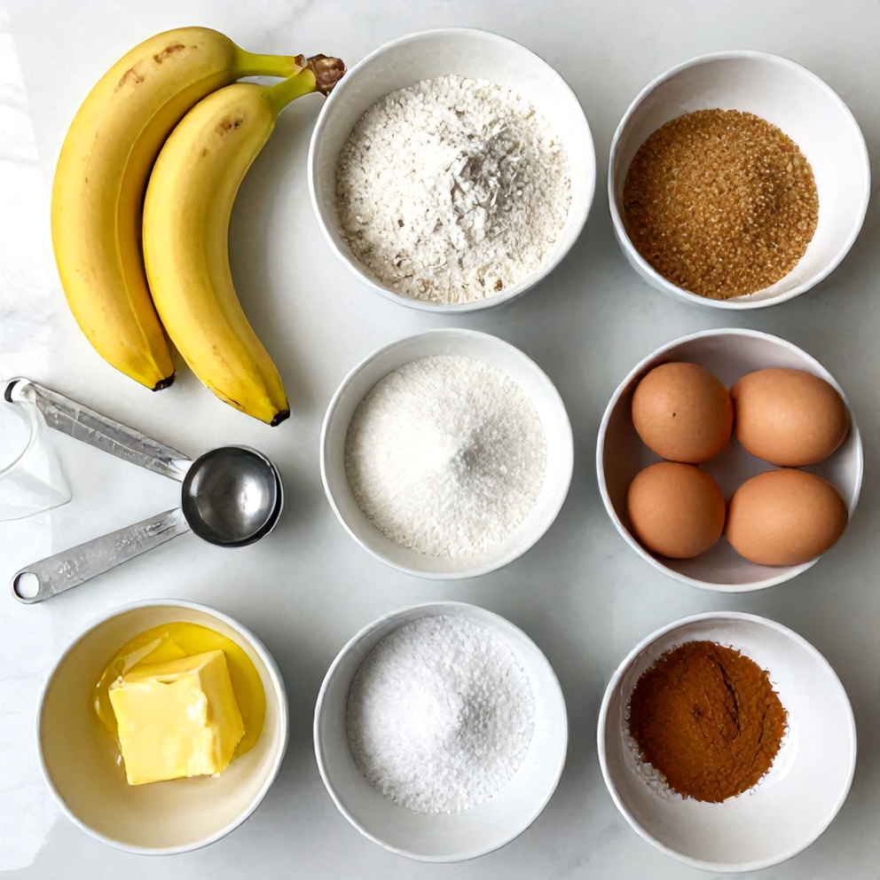 Banana bread ingredients