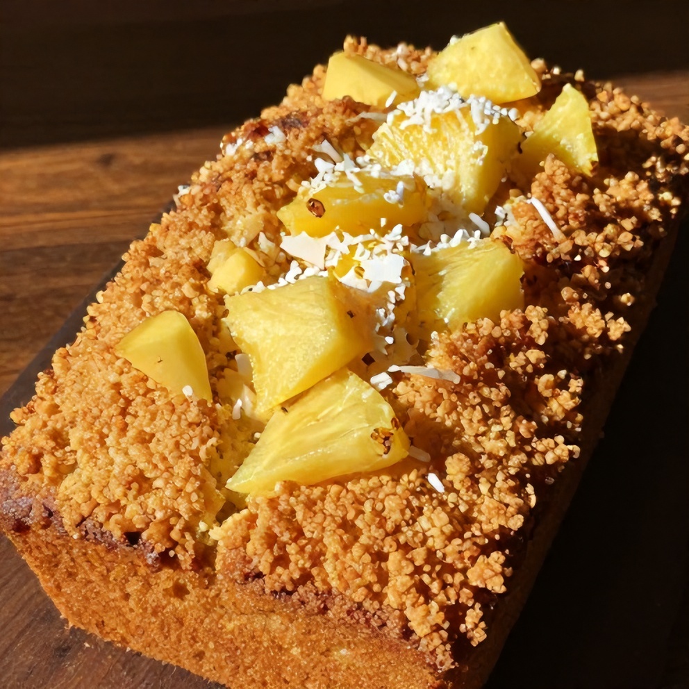 Moist Pineapple Coconut Bread