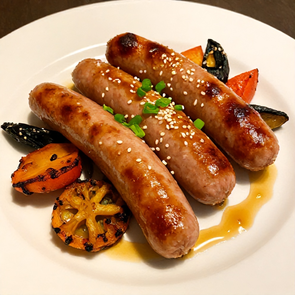 One-Pan Honey Garlic Kielbasa and Veggies Dinner Plated