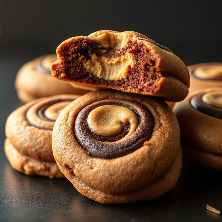 Peanut Butter Brownie Swirl Cookies