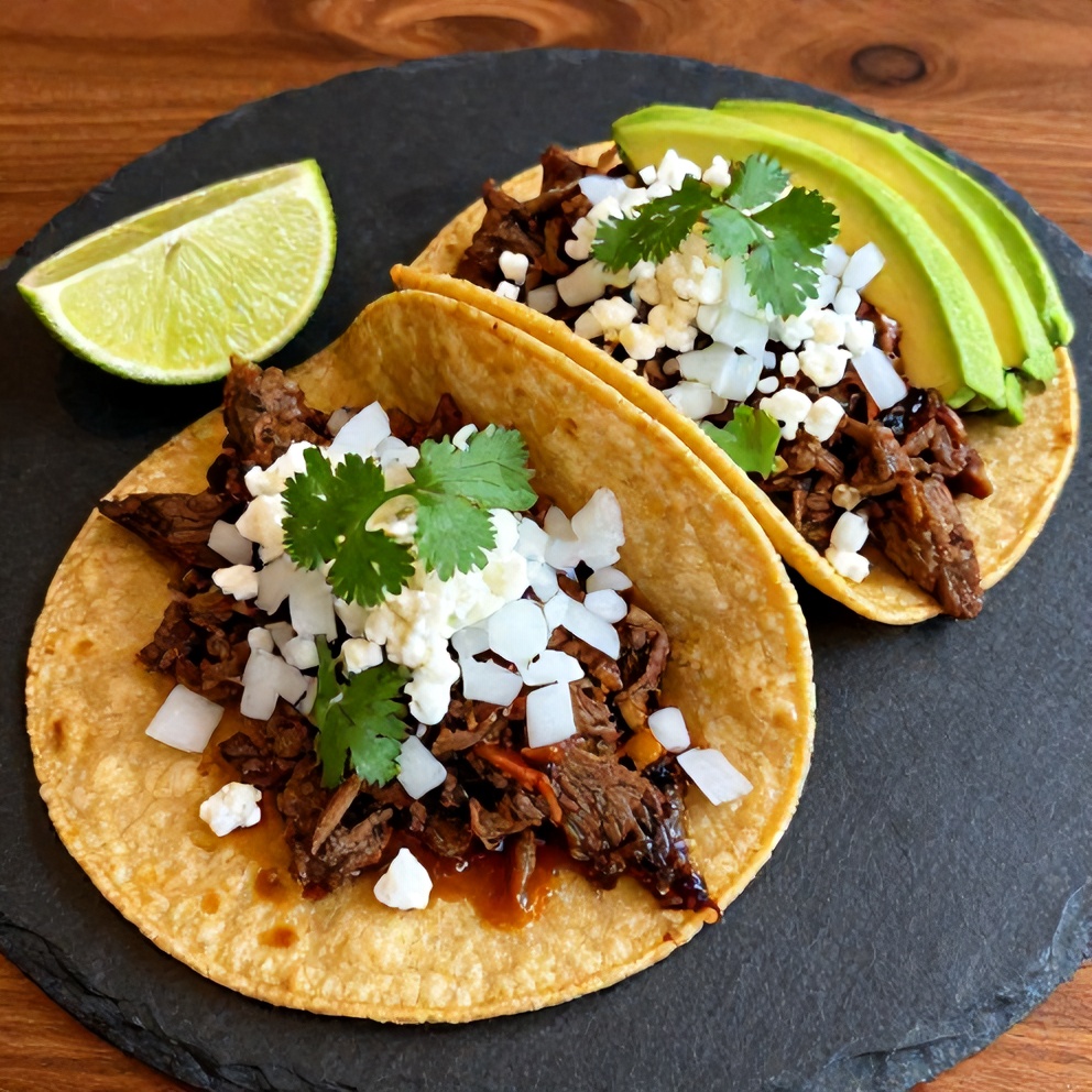Plated Pot Birria Tacos