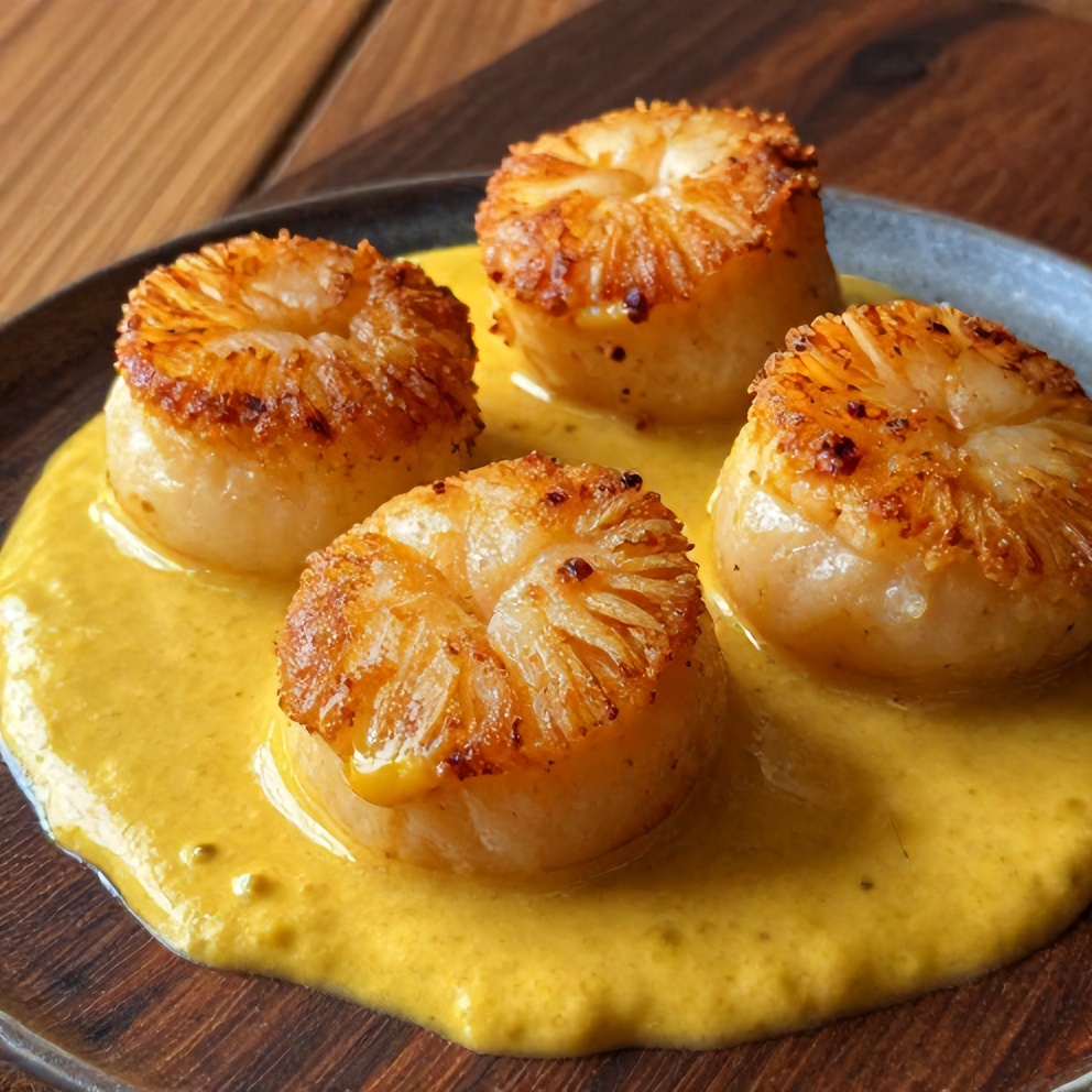 Quick Cajun Scallops